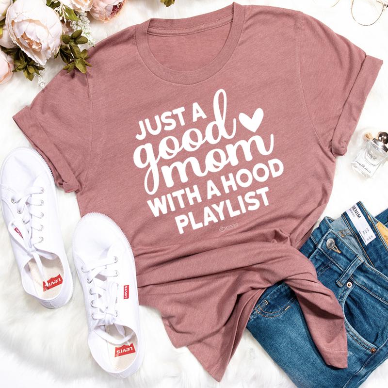 "The Good Mom Hood Playlist Premium Tee"