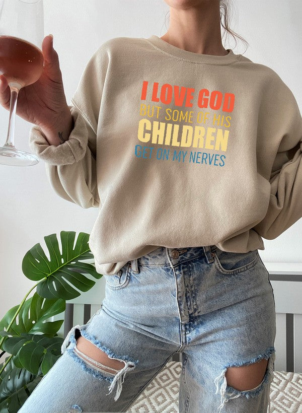 I Love God Graphic Sweatshirt